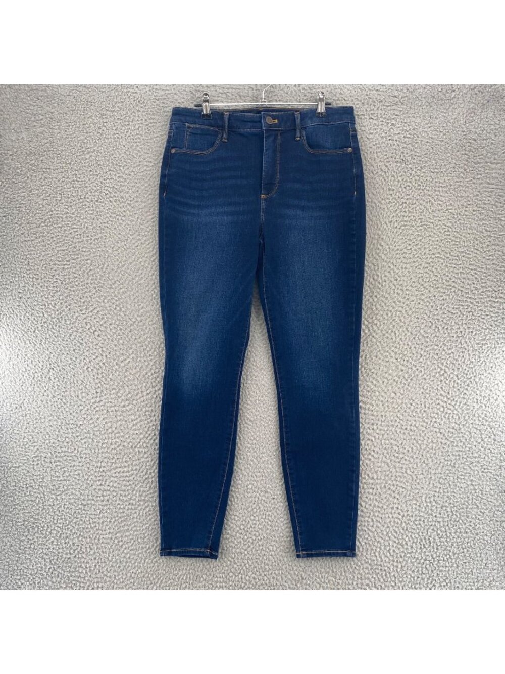 Talbots Jeans Womens 8 Petite Blue Slimming Cropped Ankle Skinny Stretch Pocket